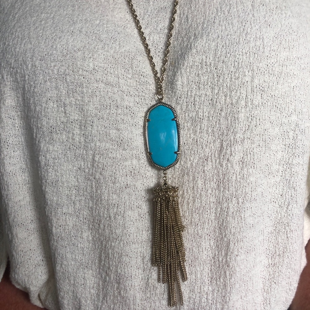 Kendra Scott Rayne necklace in turquoise